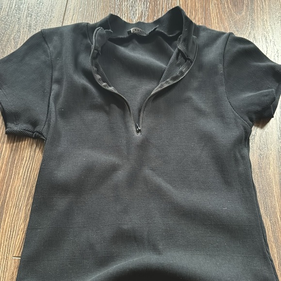 Black Ribbed Dress - Picture 6 of 7